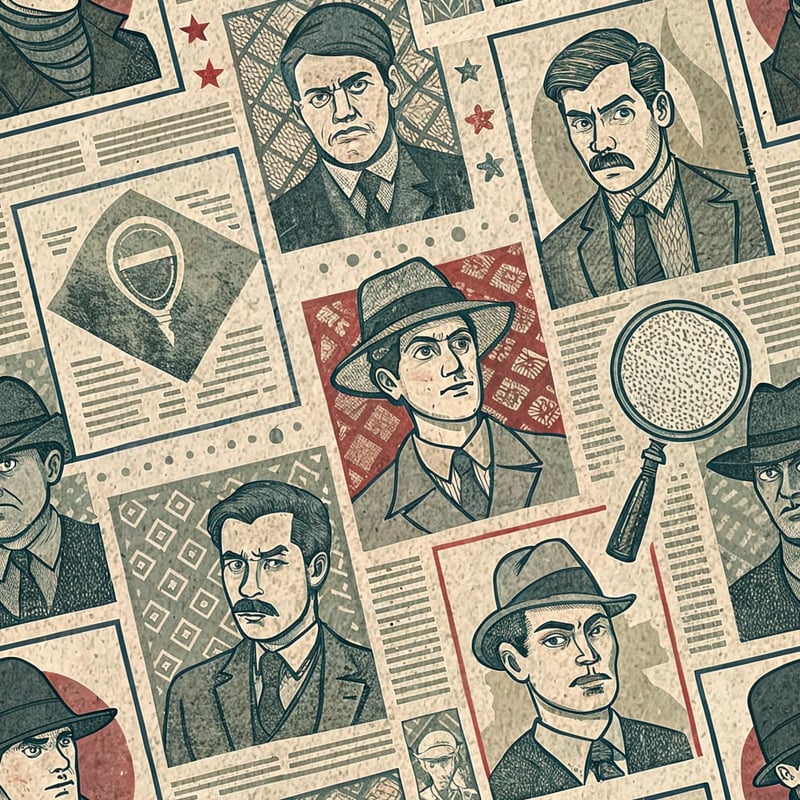 Stylized Mugshots with Detective Icons