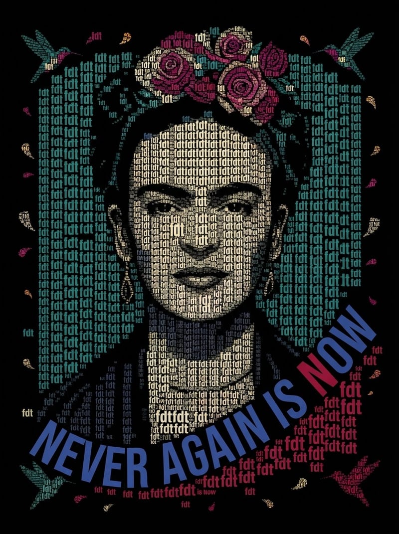 Frida Kahlo Micrography Artwork