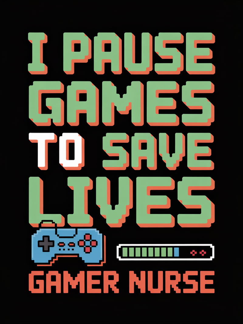 Retro Gamer Nurse Design
