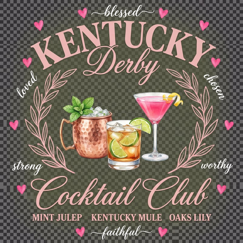 Vintage Southern Derby Cocktail Design