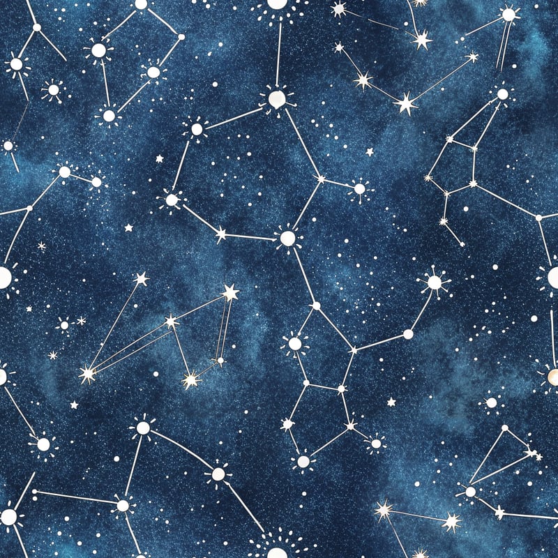 Midnight Blue Constellation Seamless Wrap