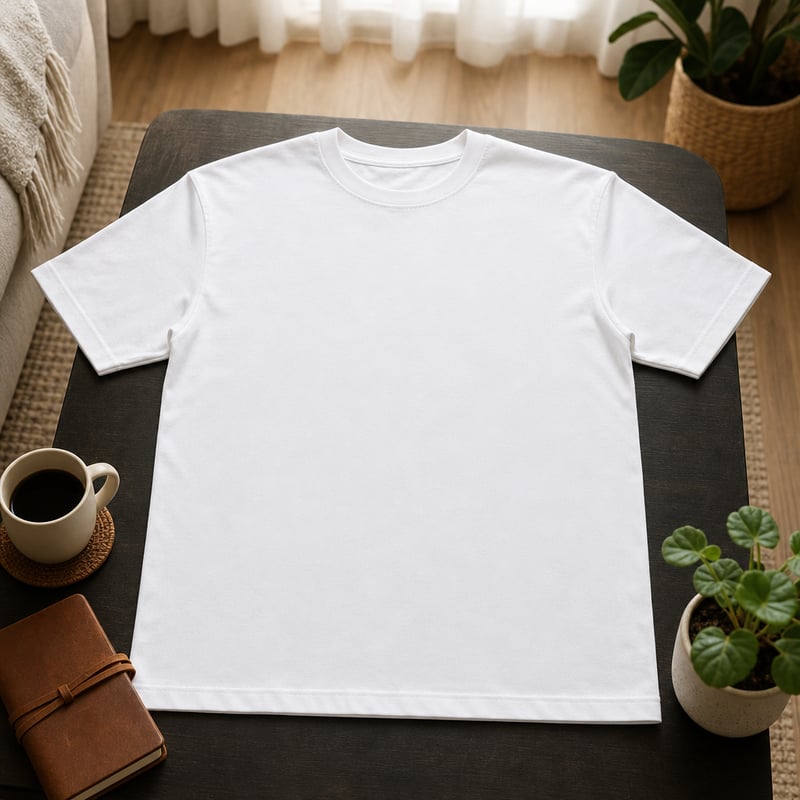Blank White T-Shirt Lifestyle Mockup