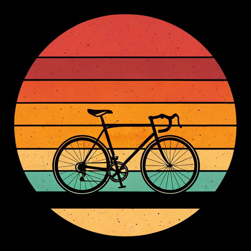 Retro Sunset Bicycle Design