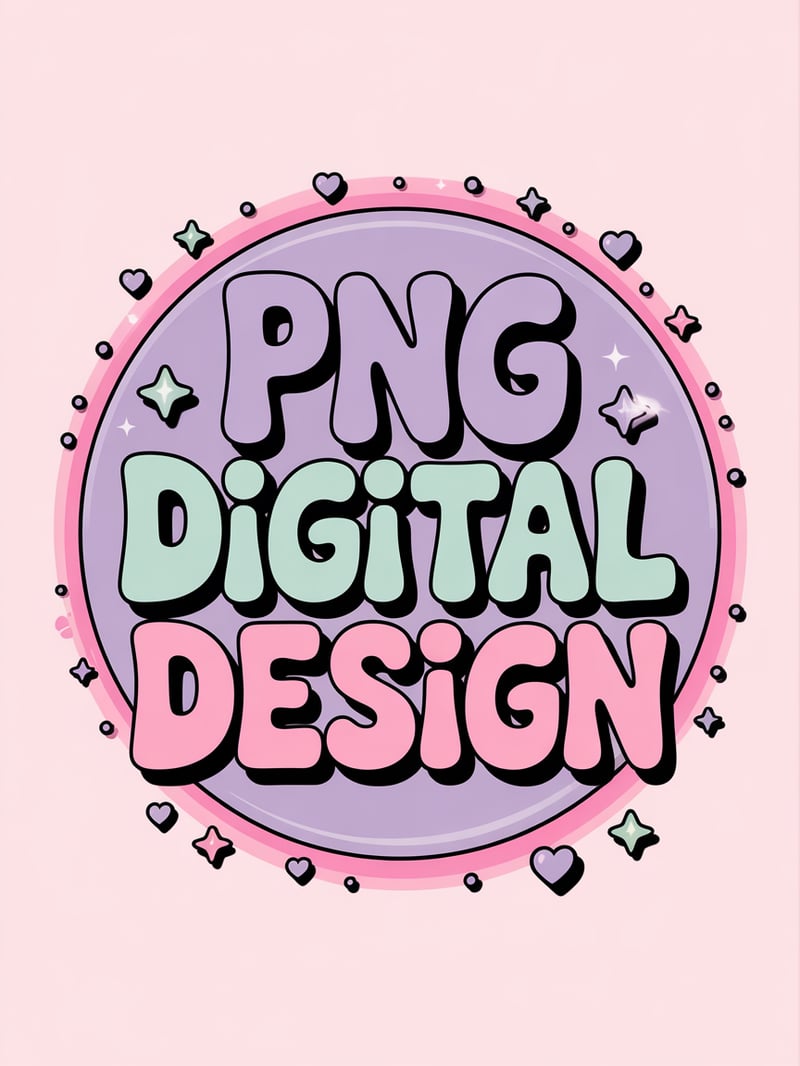 Kawaii Pastel Digital Badge Design