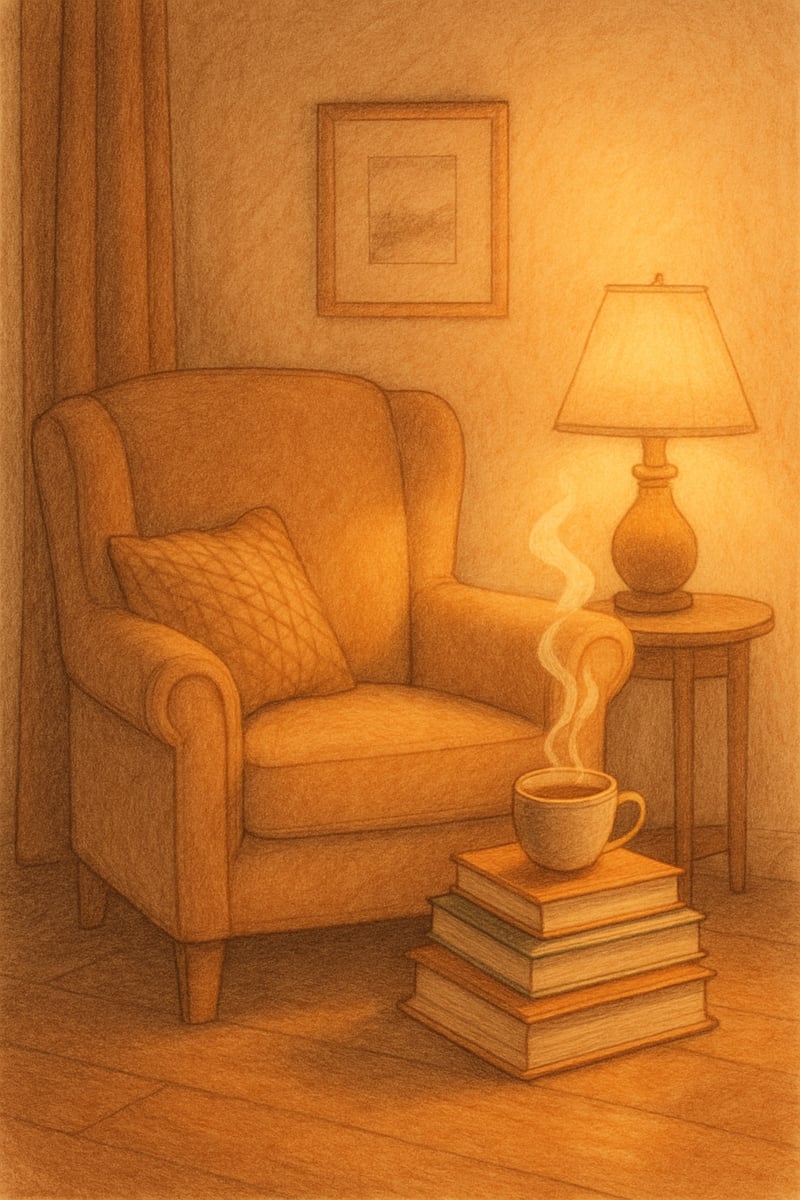 Cozy Reading Nook with Tea