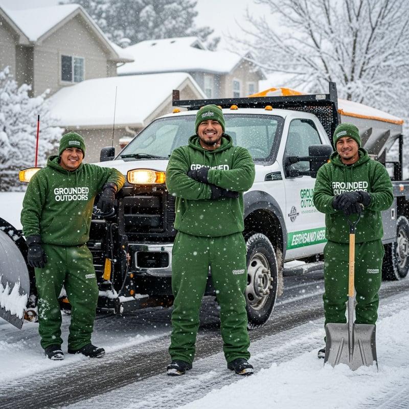 Mexican Snow Removal Workers with Ford F-550