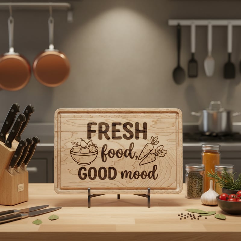 Engraved Board with Premium Kitchen Tools