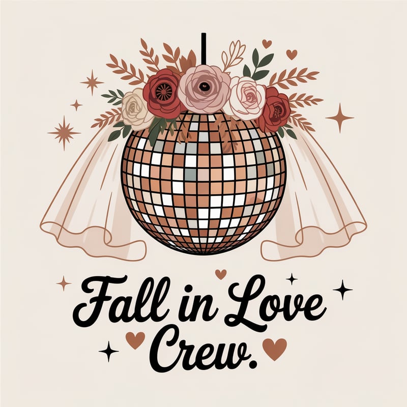 Mirrored Disco Ball with Fall Florals