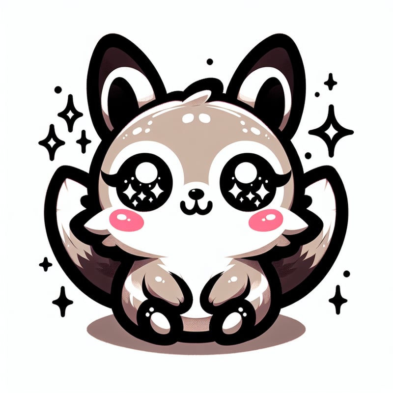 Cute Kawaii Agouti Illustration