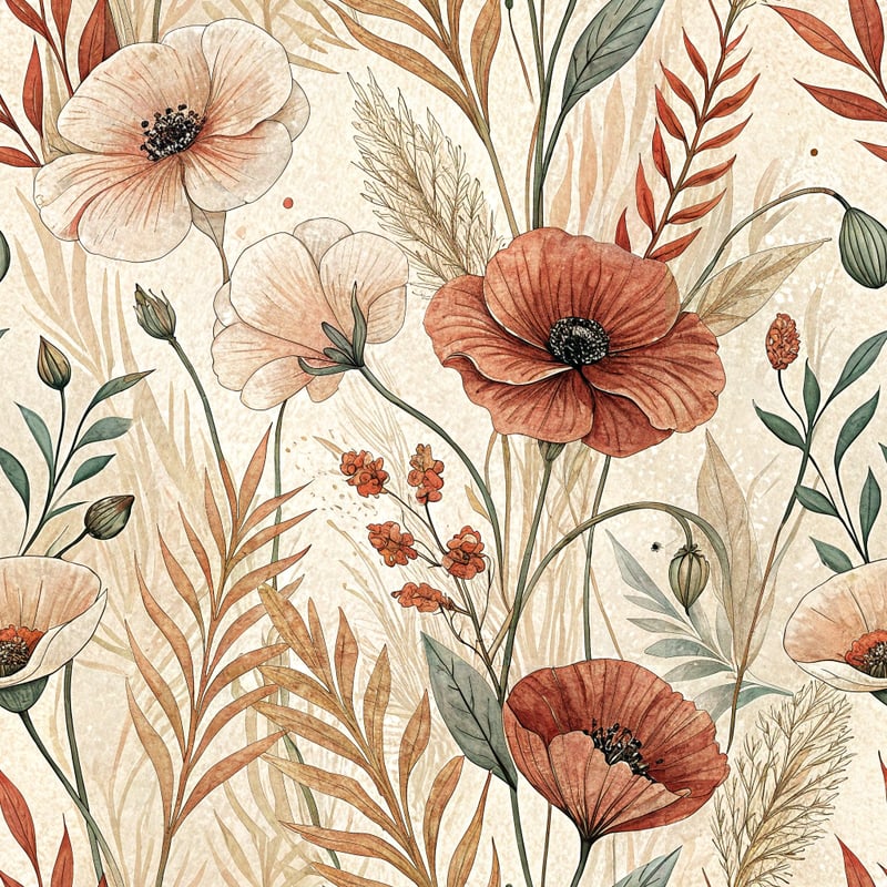 Modern Boho Floral Pattern