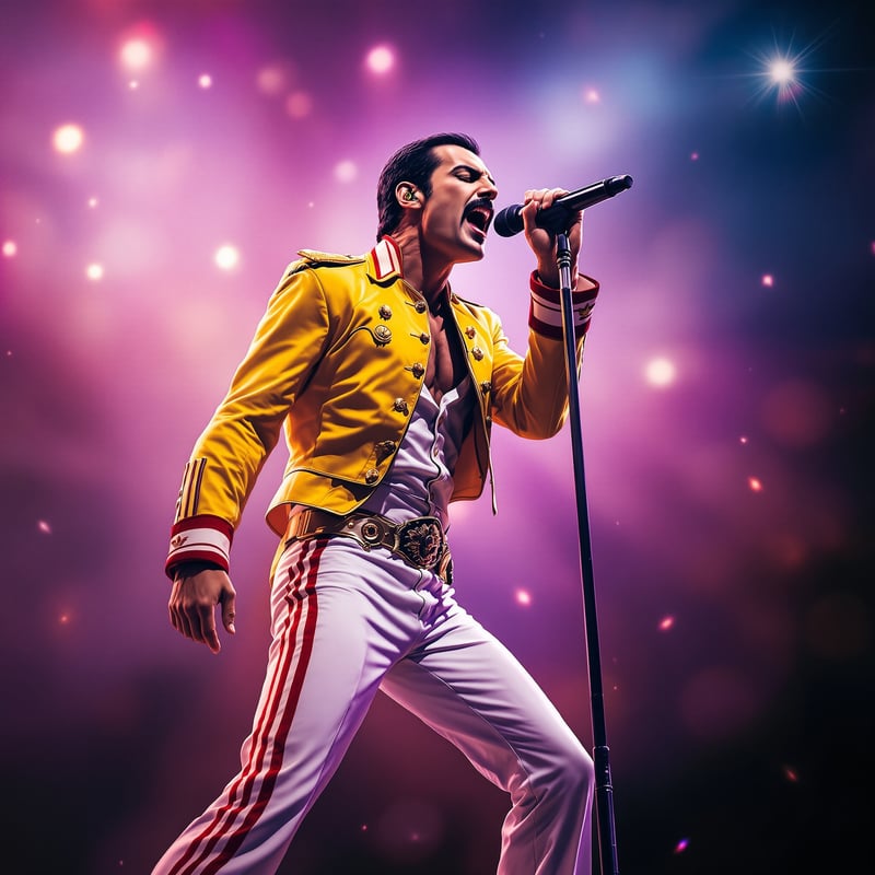 Abstract Freddie Mercury Concert Art