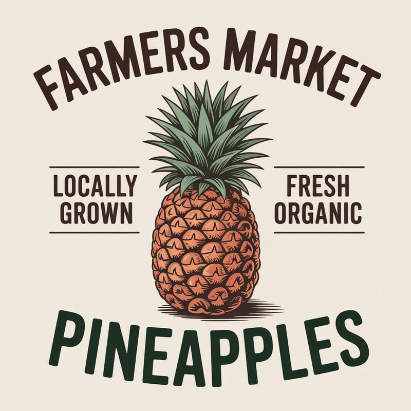 Vintage Farmers Market Pineapple Ad