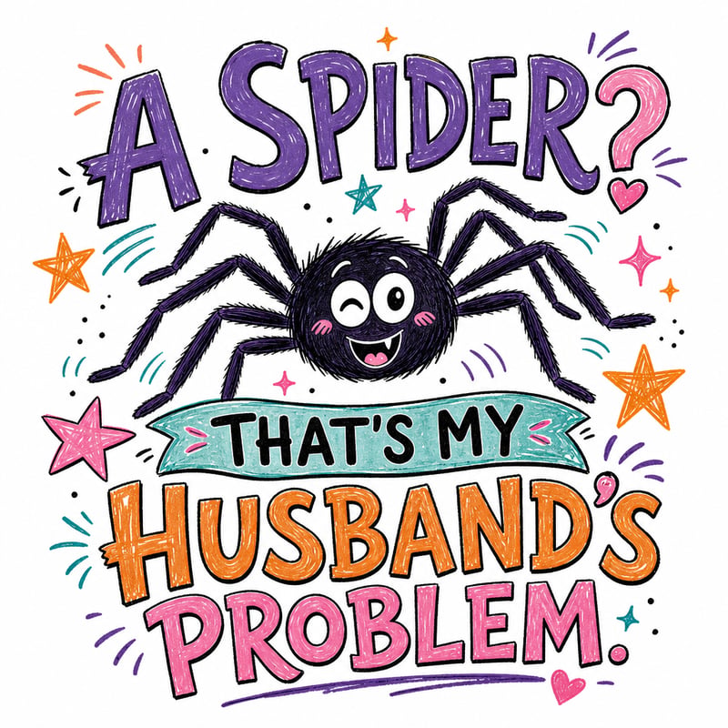 Retro Cartoon Spider Humor Design