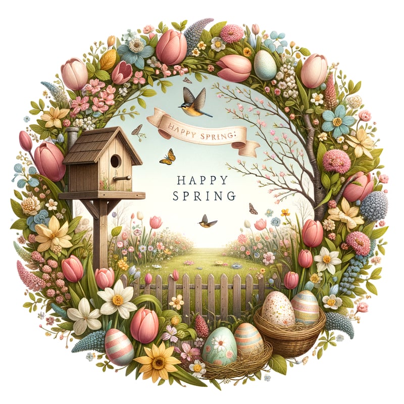 Circular Spring Sublimation Wall Art