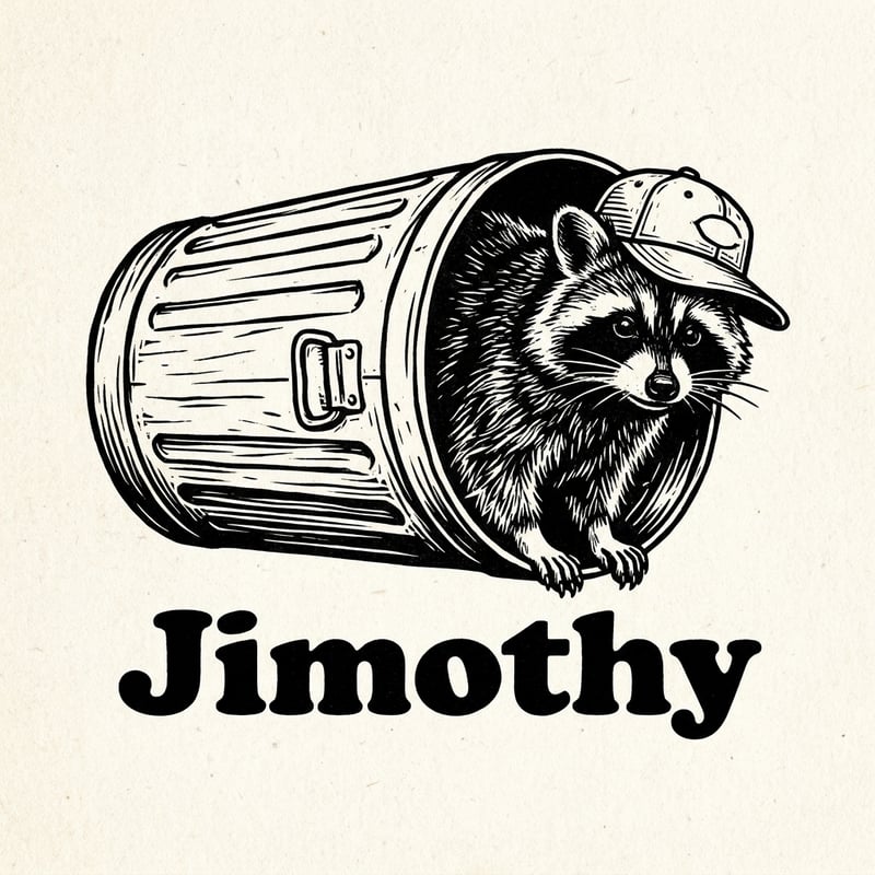 Jimothy the Raccoon Linocut Art