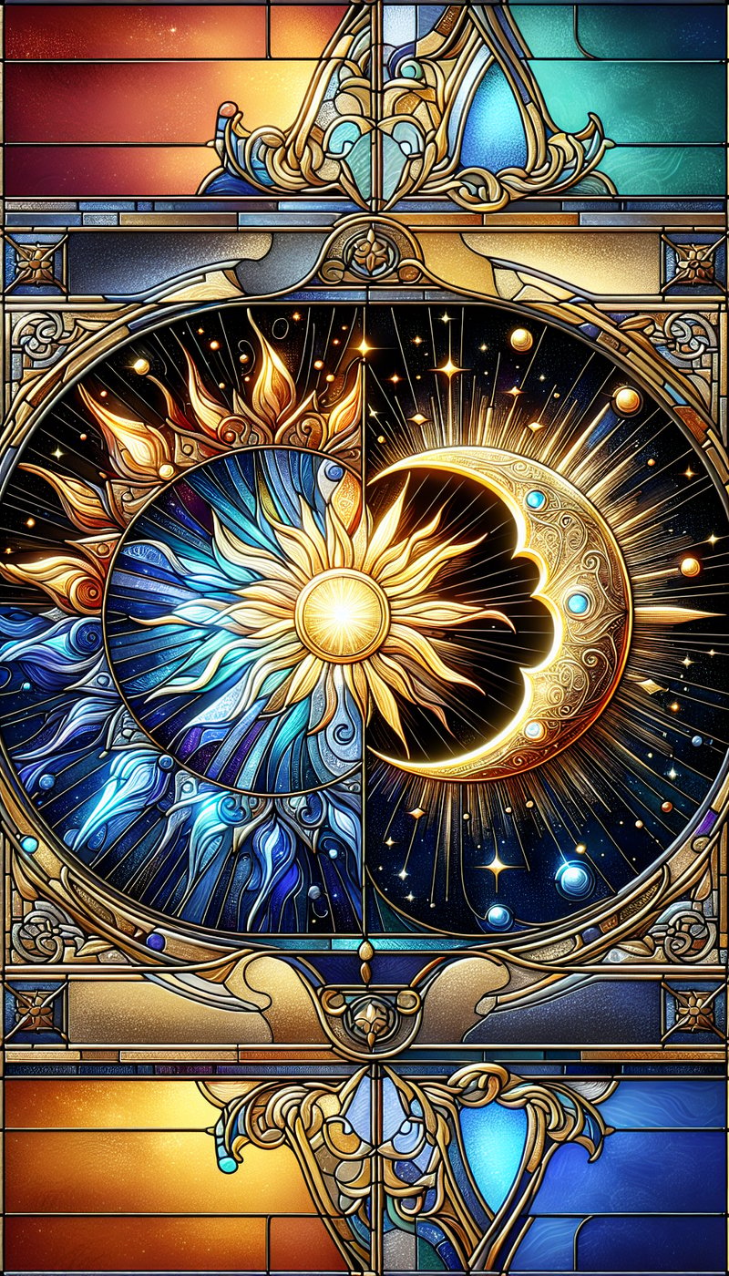 Celestial Stained Glass Artwork