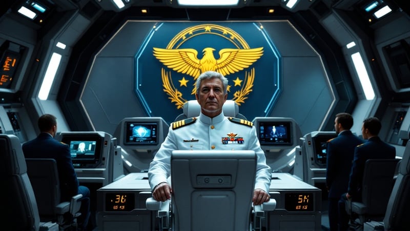 Cinematic Space Battleship Bridge Scene