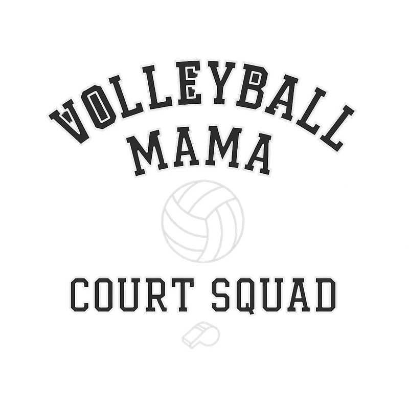 Collegiate Volleyball Mama Shirt Design