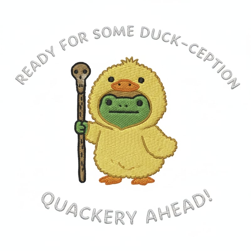 Frog in Duck Costume AI Art