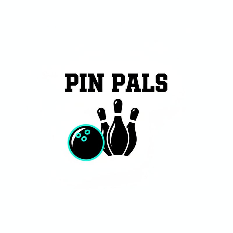 Minimalist Bowling Design with Neon Accent