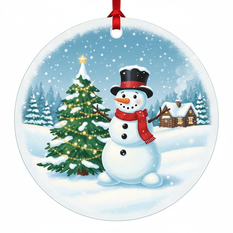 Frosty Snowman Christmas Ornament