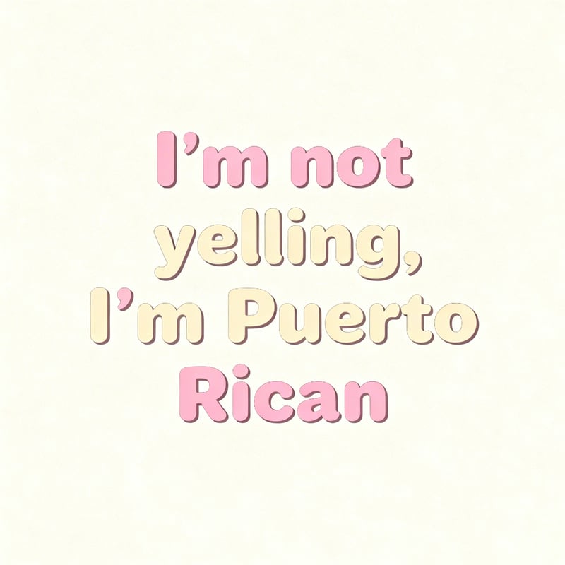 Cute Puerto Rican Feminine Design