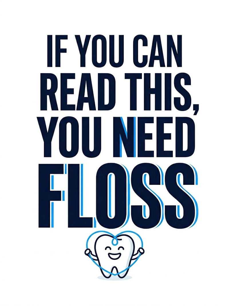 Bold Typographic Floss Reminder