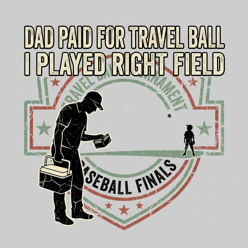 Vintage Baseball Dad T-Shirt Design