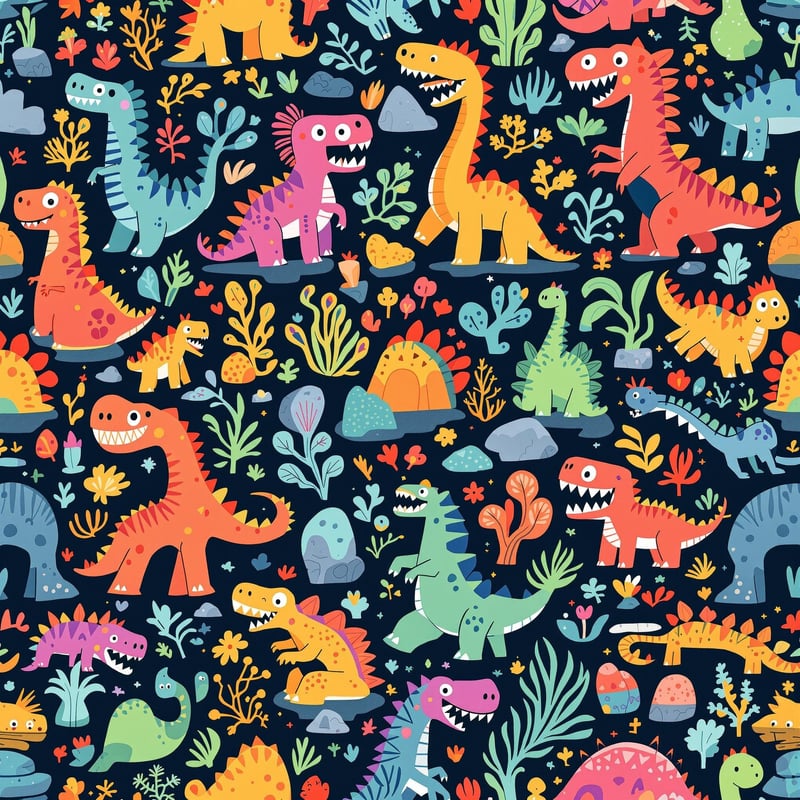 Playful Dinosaur Pattern for Kids