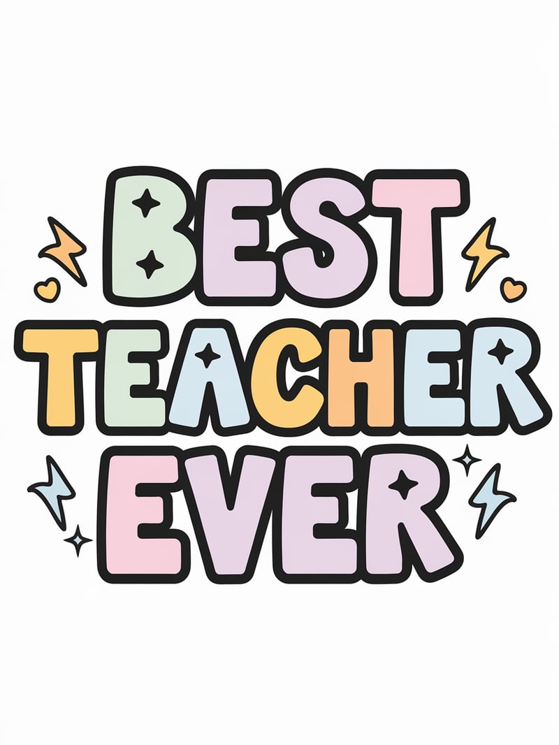 Best Teacher Ever Vector Design