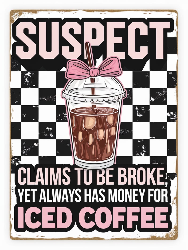 Retro Iced Coffee Graphic Design