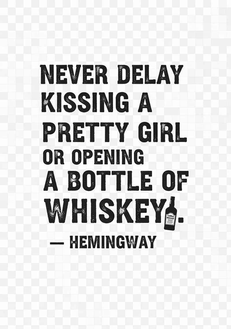 Bold Hemingway Quote T-Shirt Design