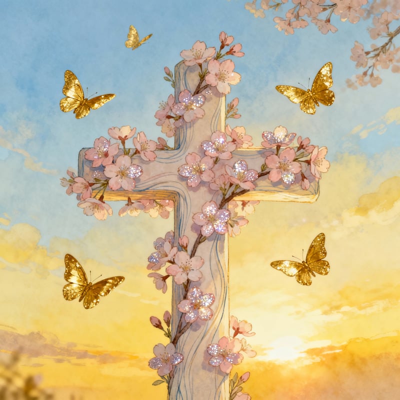 Hand-Drawn Christian Cross Art