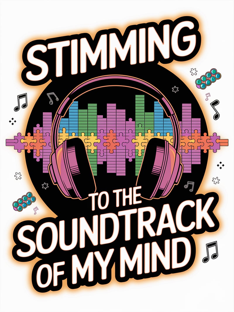 Neon T-Shirt Design: Soundtrack of My Mind