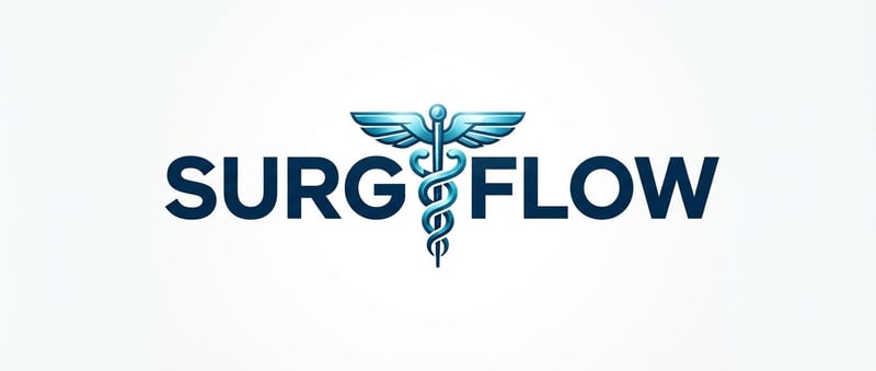 Modern Surfflow Logo with Caduceus