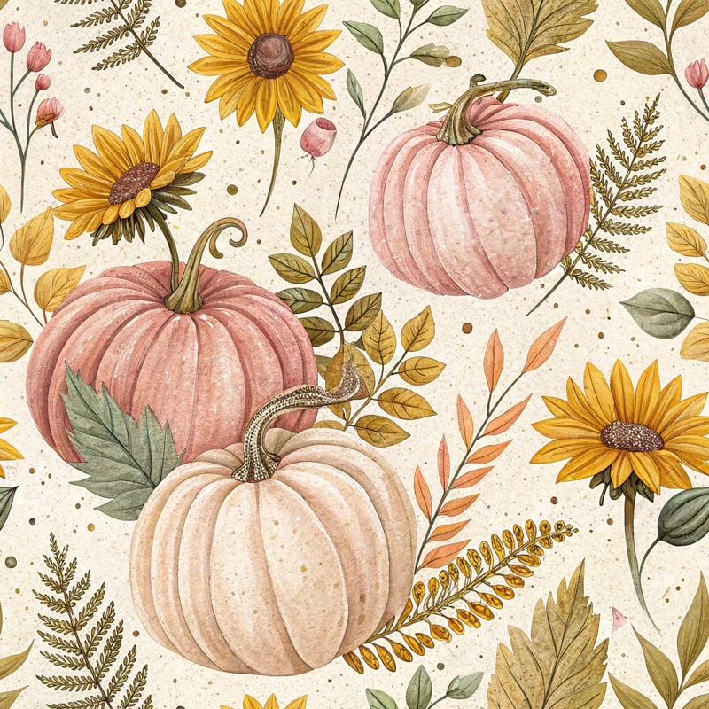 Pastel Fall Pumpkins Pattern