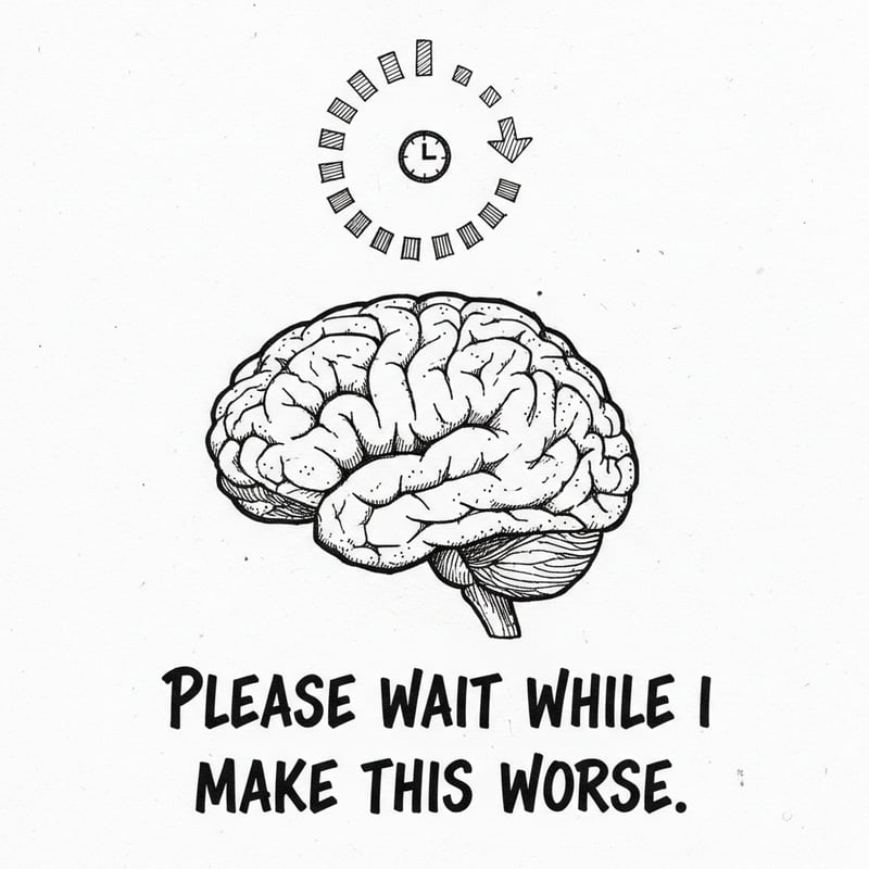Ink Illustration Brain Loading Symbol