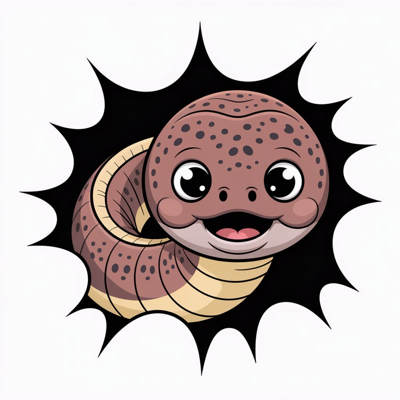 Cute Animated Moray Eel Nursery Art