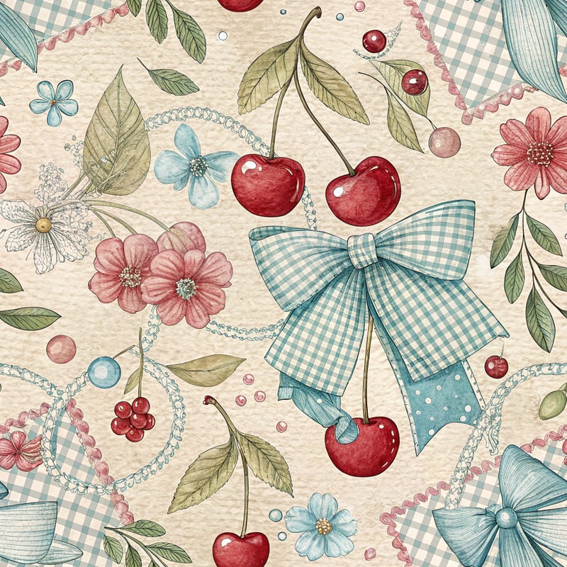Vintage Coquette Seamless Pattern