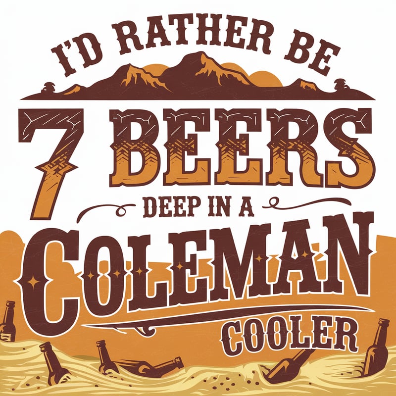 7 Beers Deep Western Style Poster