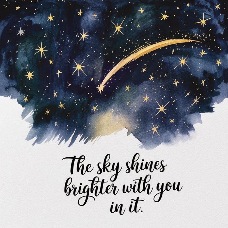 Serene Watercolor Night Sky