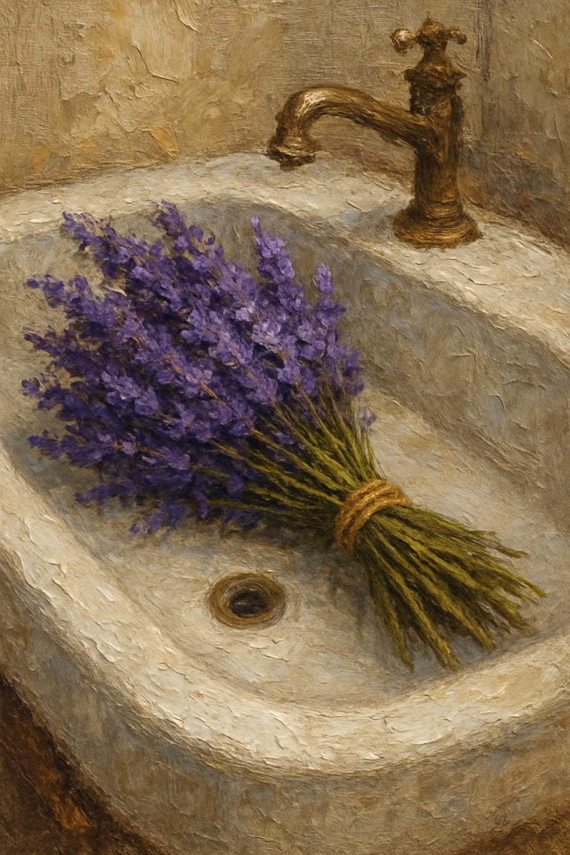 Lavender Bouquet Oil Painting