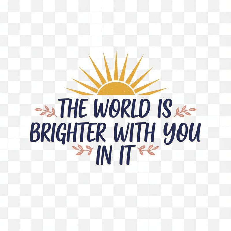 Optimistic Sunrise Typography PNG