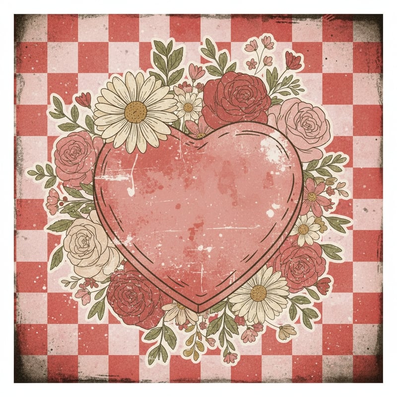 Vintage Heart-Shaped Candy Box Art