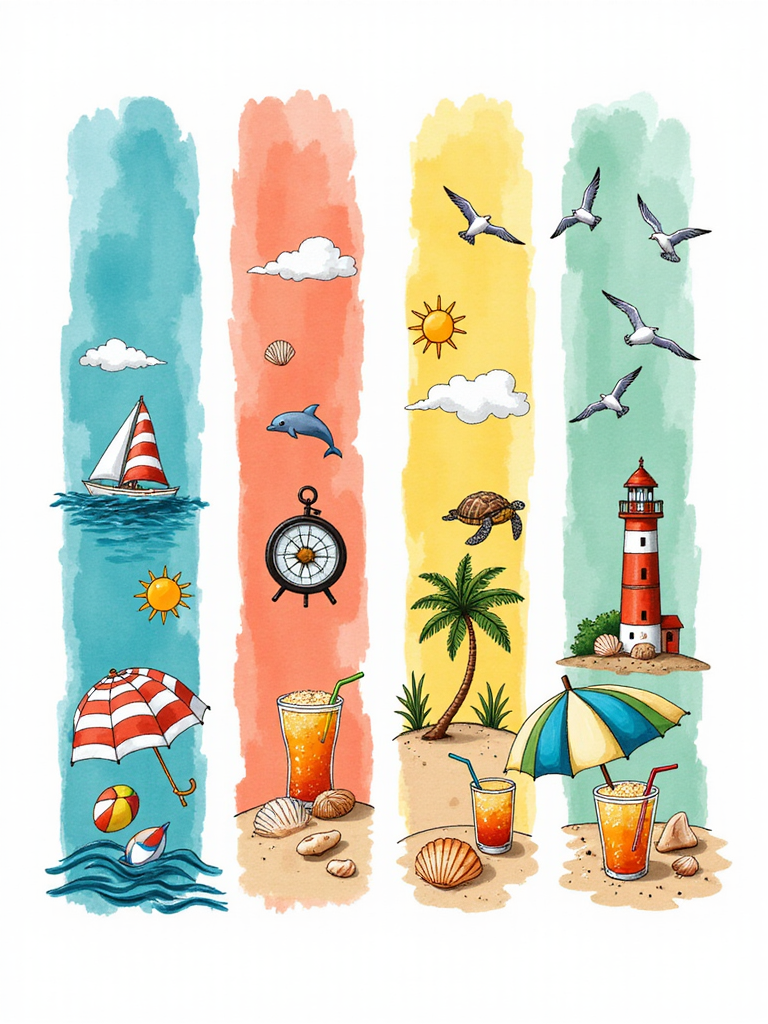 Colorful Vertical Stripe T-shirt Design