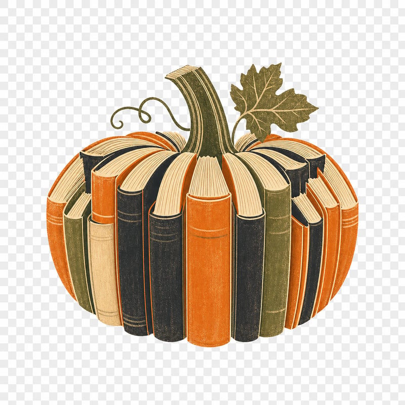 Pumpkin Book Silhouette PNG