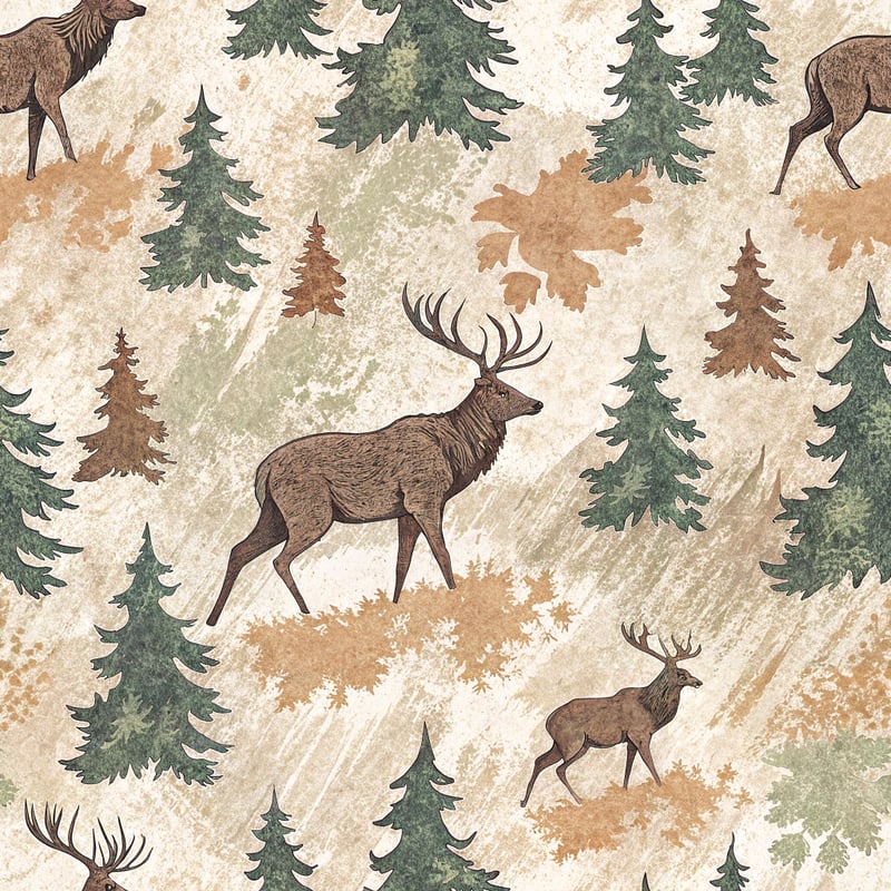 Soft Retro Abstract Camo Pattern
