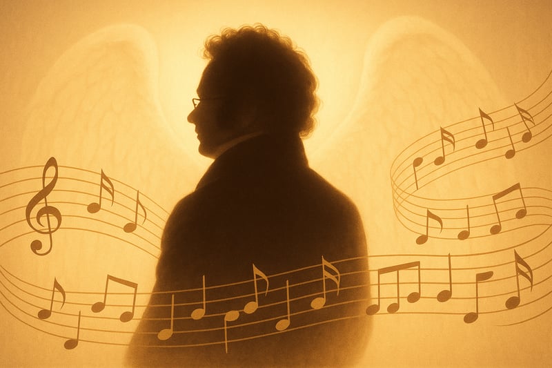 Soft Glowing Light with Angelic Silhouette