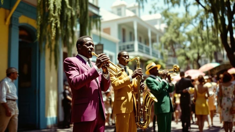 1930s New Orleans Jazz Street Scene