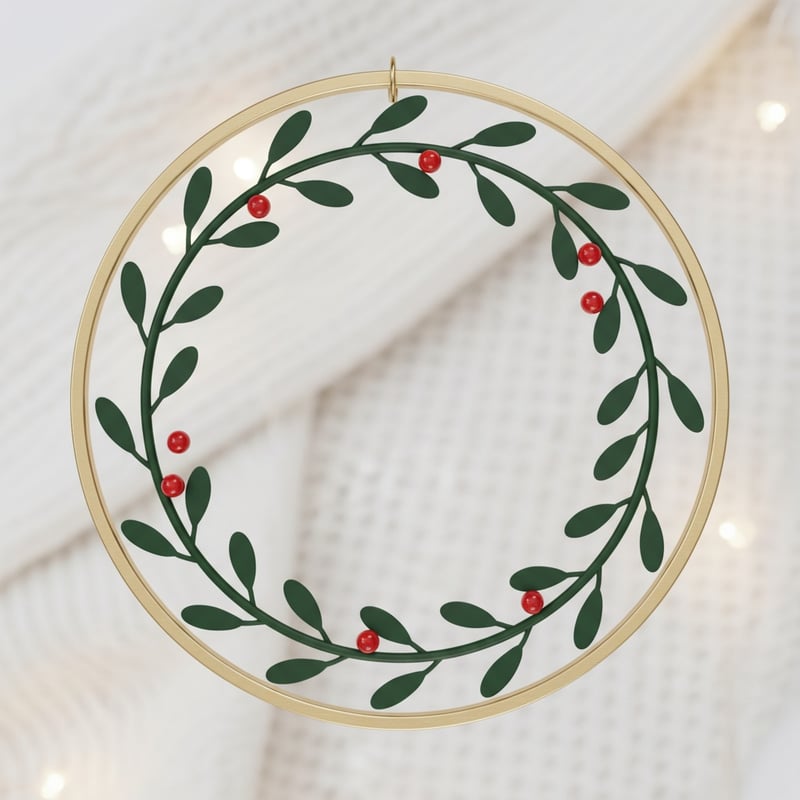 Minimalist Christmas Reef Ornament Border